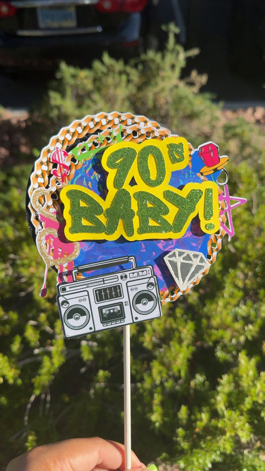 90s Style Cake Topper