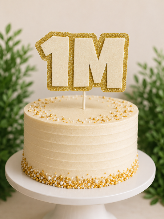 1 Million Mile Stone Cake Topper